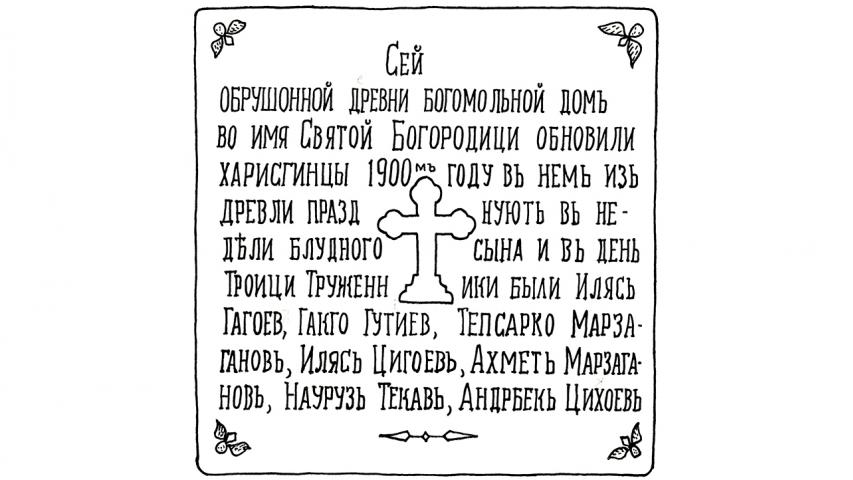 Памятная надпись. По В.А. Волкову и А.И. Файвисовичу. 1983 г.